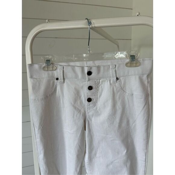 Hue white high waist distressed jeggings sz medium‎ - Picture 5 of 9